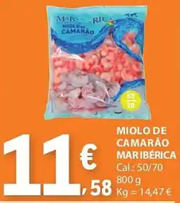 E.Leclerc Miolo de camarão maribérica promoção