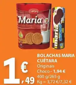 E.Leclerc Bolachas maria cuétara originais promoção
