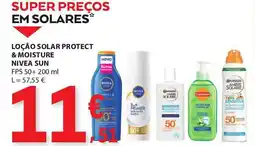 E.Leclerc Loção solar protect & moisture nivea sun promoção