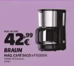 Radio Popular Braun máq. café saco KF1500BK promoção