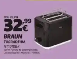 Radio Popular Braun torradeira HT1010BK promoção