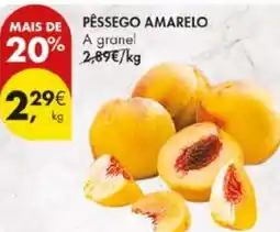 Pingo Doce Pessego amarelo a granel promoção