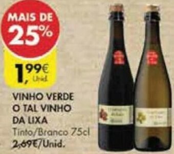 Pingo Doce Vinho Verde O Tal Vinho da Lixa 75cl promoção