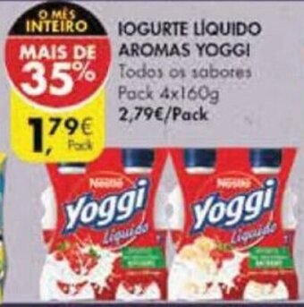Pingo Doce Iogurte Líquido Aroma Yoggi 4x160g promoção