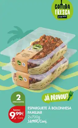 Pingo Doce Esparguete à bolonhesa familiar promoção