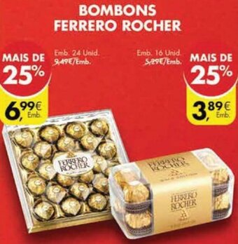 Pingo Doce Bombons Ferrero Rocher 16 Unid promoção