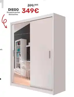 Homy Casa DIEGO Roupeiro portas deslizantes promoção