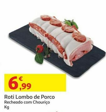 Auchan Roti lombo porco:recheado chouriço kg promoção