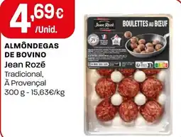Intermarché ALMONDEGAS DE BOVINO Jean Rozé promoção