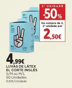 El Corte Inglés Luvas de látex el corte inglés promoção
