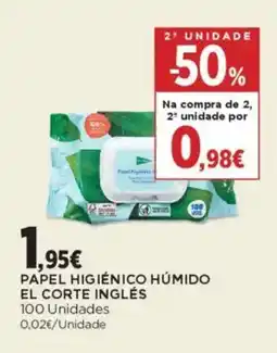 El Corte Inglés Papel higiénico húmido el corte inglés promoção