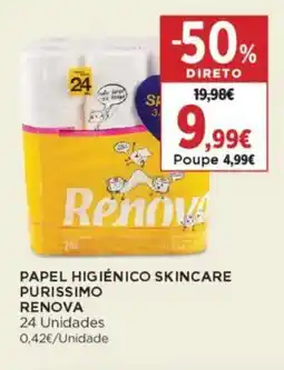 El Corte Inglés Papel higiénico skincare purissimo renova promoção