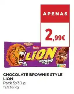 El Corte Inglés Chocolate brownie style lion promoção