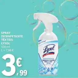 E.Leclerc Spray desinfetante têxteis lysol promoção