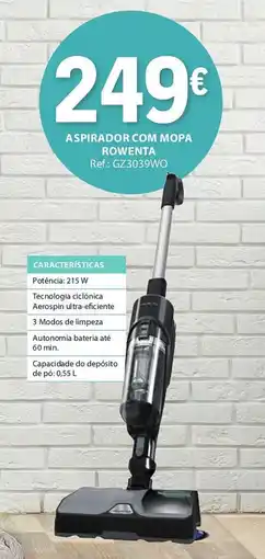 E.Leclerc Aspirador com mopa rowenta promoção