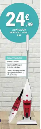 E.Leclerc Aspirador vertical 2 em 1 raf promoção