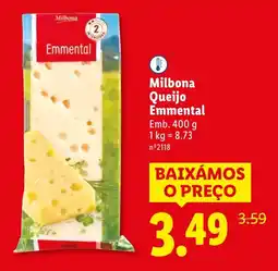 Lidl Milbona Queijo Emmental promoção