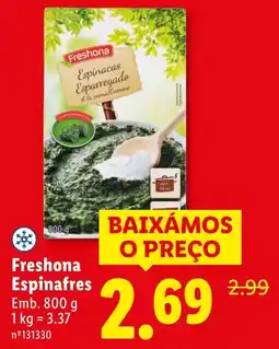 Lidl Freshona Espinacas promoção