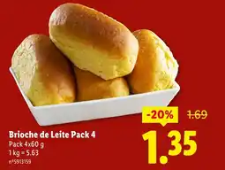 Lidl Brioche de Leite promoção