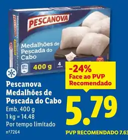 Lidl Pescanova Medalhões de Pescada do Cabo promoção