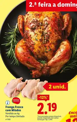 Lidl Frango Fresco com Miúdos promoção