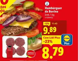 Lidl Hambúrguer de Bovino promoção