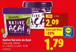 Lidl Native Sorvete de Açaí promoção