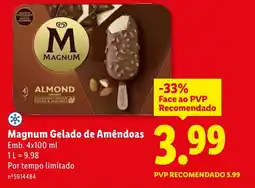 Lidl Magnum Gelado de Amêndoas promoção