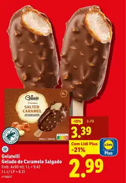 Lidl Gelatelli Gelado de Caramelo Salgado promoção