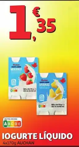 Auchan Iogurte líquido promoção