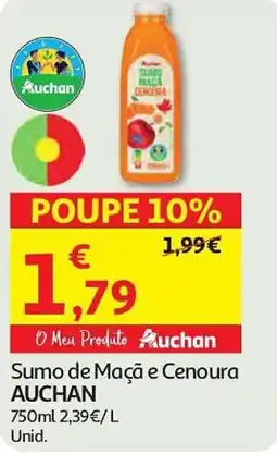 Auchan Sumo de Maçã e Cenoura AUCHAN promoção