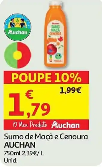 Auchan Sumo de Maçã e Cenoura AUCHAN promoção