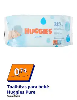 Action Toalhitas para bebé Huggies Pure promoção