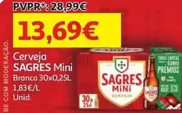 Auchan Cerveja SAGRES Mini promoção