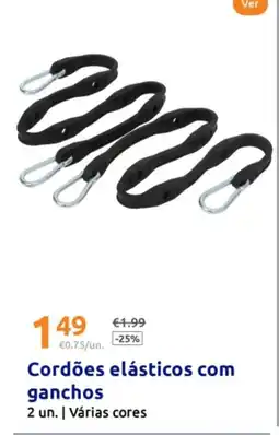 Action Cordões elásticos com ganchos promoção
