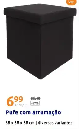 Action Pufe com arrumação promoção