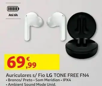 Auchan Auriculares sem fio lg branco tone free fn4 promoção
