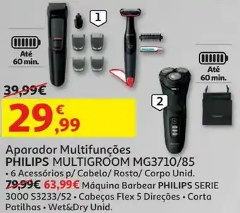 Auchan Aparador multifunções philips multigroom mg3710/85 promoção