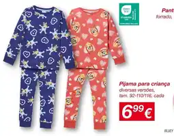 kik Pijama para criança promoção