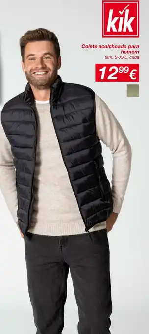 kik Colete acolchoado para homem promoção