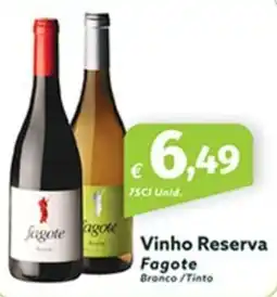 Roque Supermercados Vinho Reserva Fagote promoção