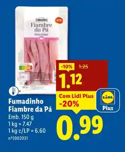 Lidl Fumadinho Fiambre da Pá promoção