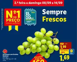 Lidl Uva Branca sem Grainha Nacional promoção
