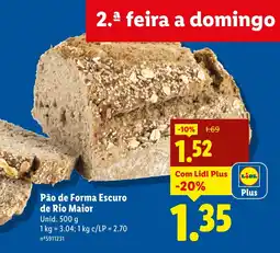 Lidl Pão de Forma Escuro de Rio Maior promoção