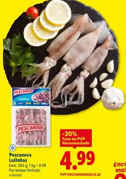 Lidl Pescanova Lulinhas promoção