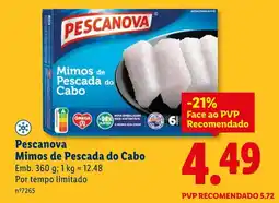 Lidl Pescanova Mimos de Pescada do Cabo promoção