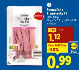 Lidl Fumadinho Fiambre da Pá promoção
