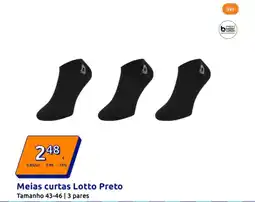 Action Meias curtas Lotto Preto promoção