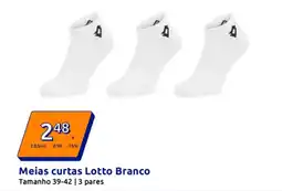 Action Meias curtas Lotto Branco promoção