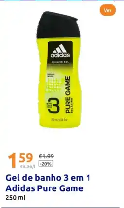 Action Gel de banho 3 em 1 Adidas Pure Game promoção